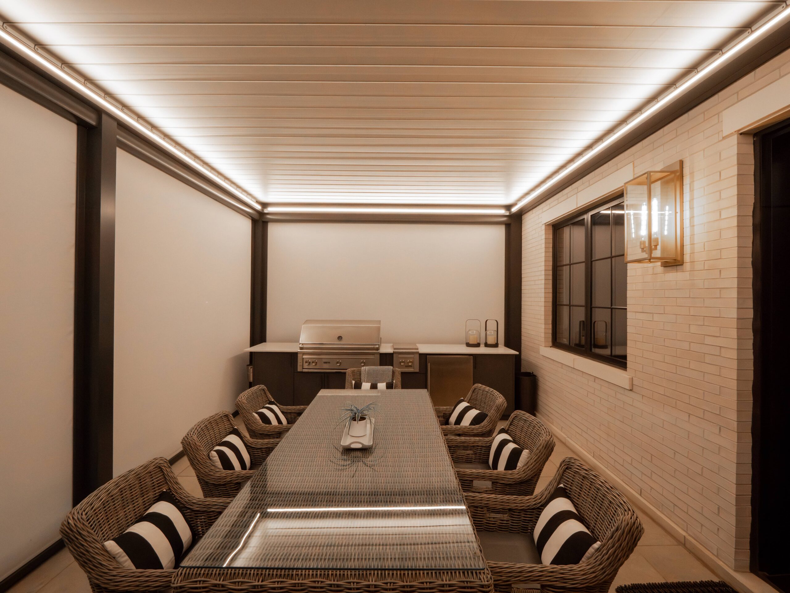 Aluminum louvered pergola in Whistler designed by BYTS Outdoor Solutions