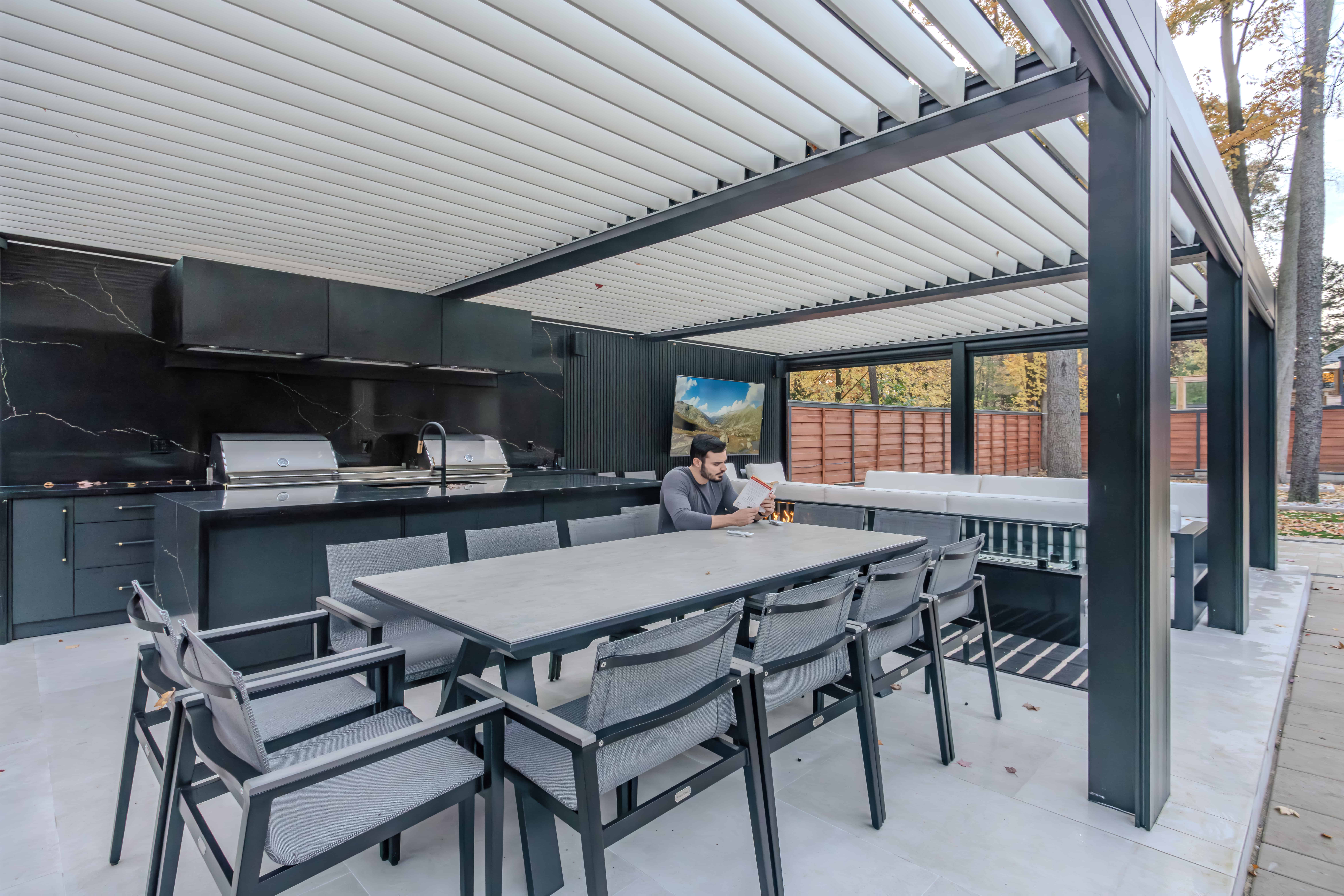 Custom Size BBQ Pergola Solutions for Outdoor Kitchen Cooking Spaces - Image 4